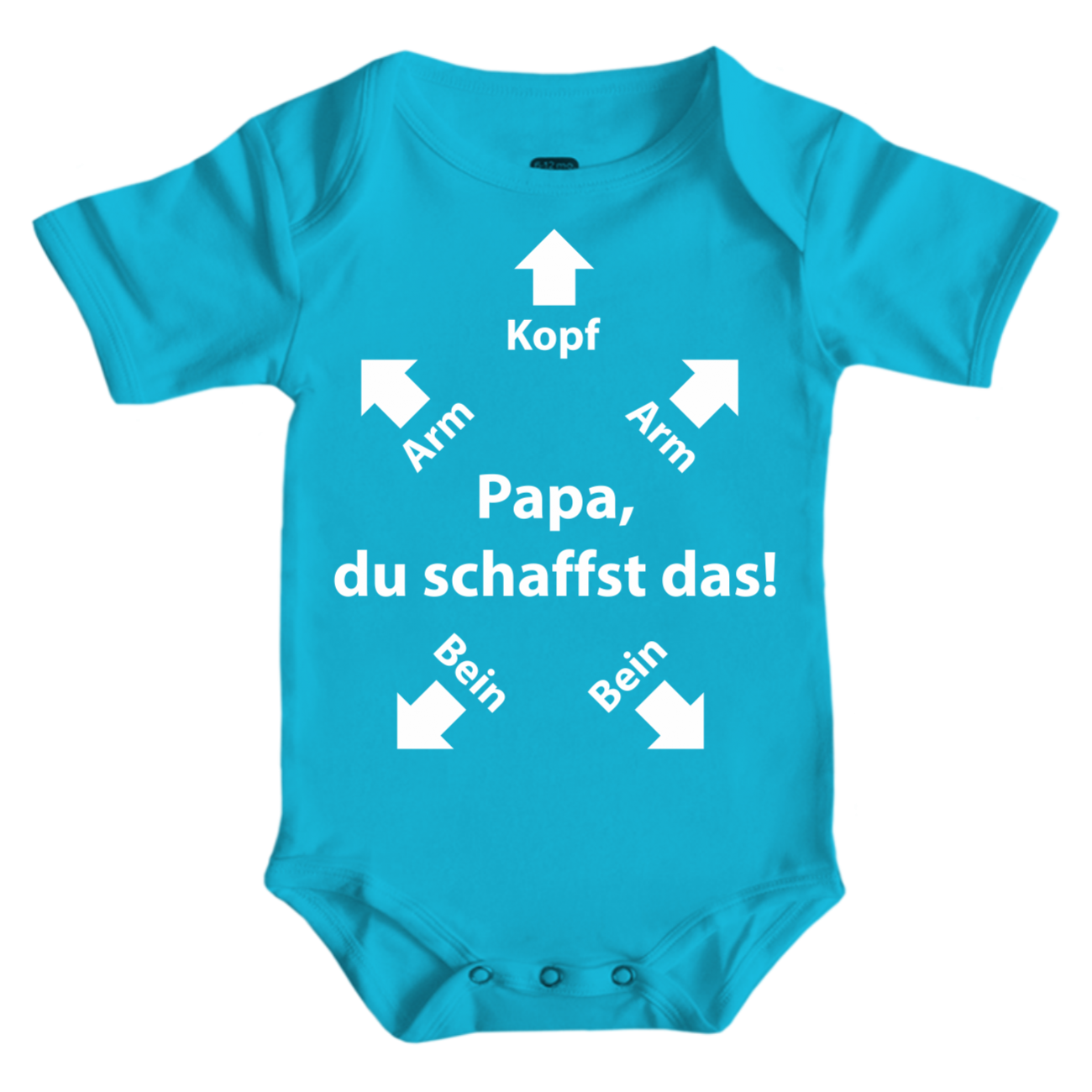 Baby Strampler kurz Papa du schaffst das 60cm bis 92cm vater geburt