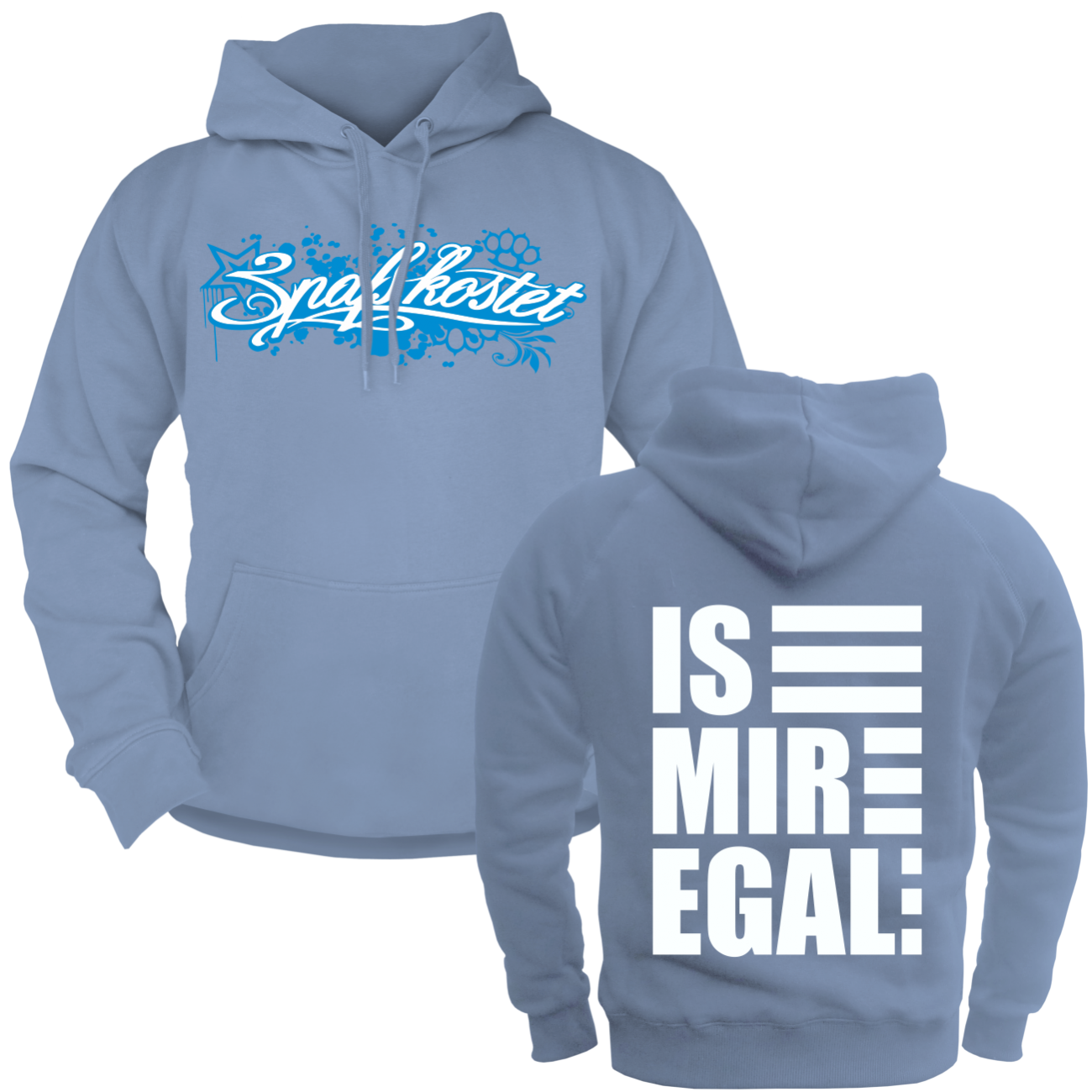 Kapuzenpullover Sweatshirt Hoodie IS MIR EGAL sprüche spruch fun spass