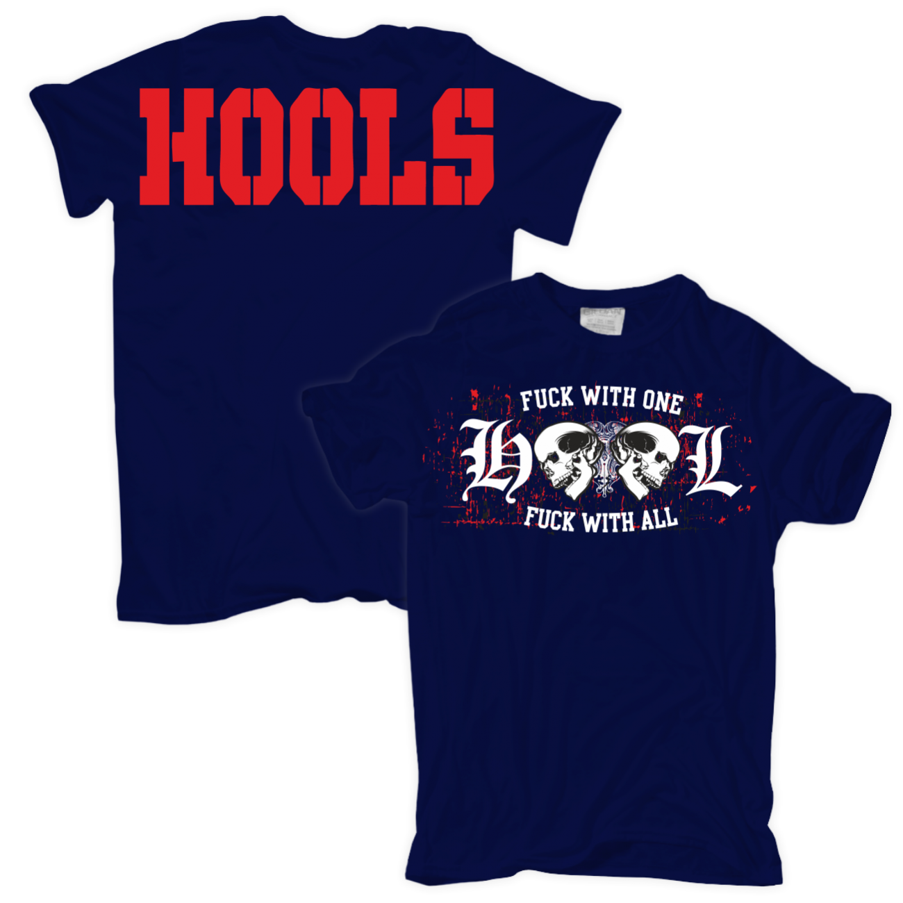 T-Shirt-Hool-Fuck-with-one-Hooligans-Hools-Ultras-Halbzeit-A-B-A-B-Kategorie