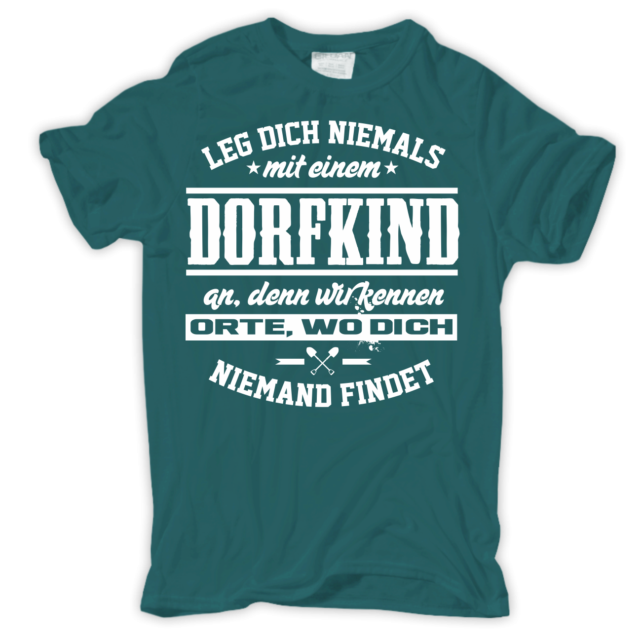 Männer TShirt Dorfkind Spruch Sprüche Spaß Lustig Fun Witzig Geschenk
