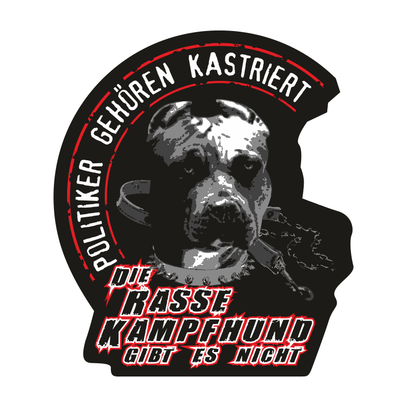 Aufkleber Die Rasse Kampfhund