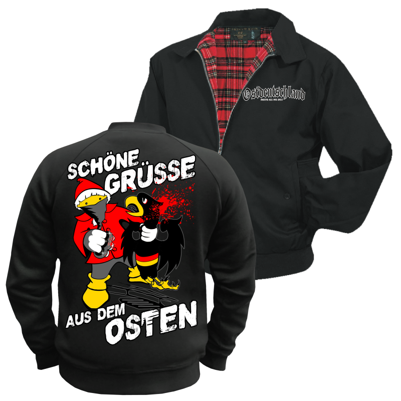 Harrington Jacke Schöne Grüsse aus dem Osten ostdeutsch DDR East Ostdeutschland