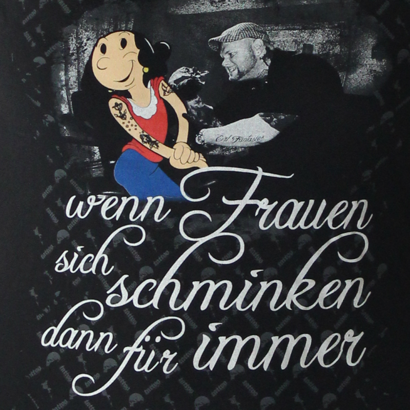 Girls Shirt Tattoo Piercing Wenn Frauen sich schminken lustig frech XS