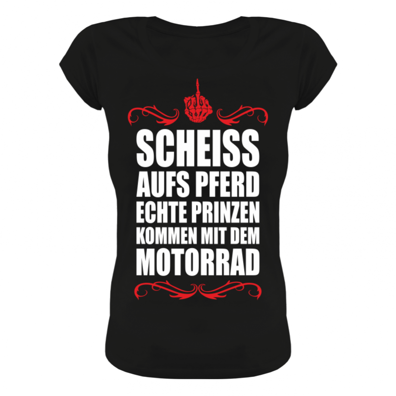Frauen Damen long Shirt SCHEISS AUFS PFERD&hellip; motorrad bike girls fun sprüche eBay