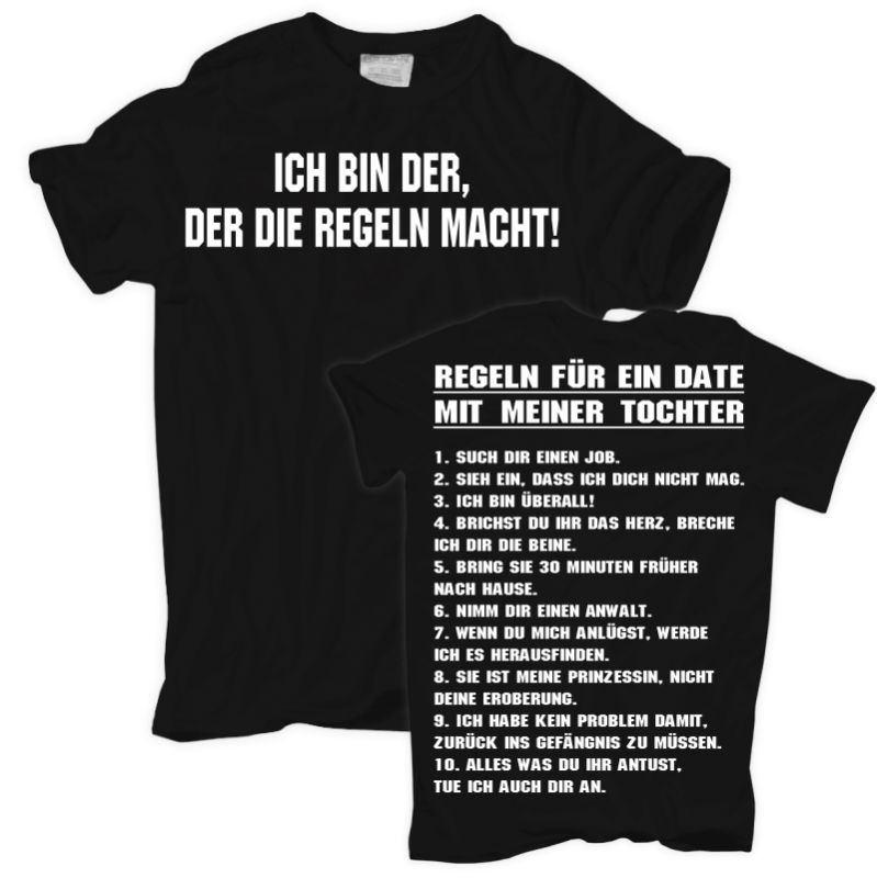 Restposten TShirt Date mit meiner Tochter spruc sprüche witzig regeln vater eBay