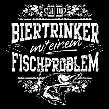 Biertrinker mit einem Fischproblem