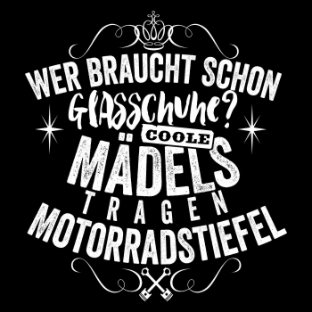 Mädels tragen Motorradstiefel