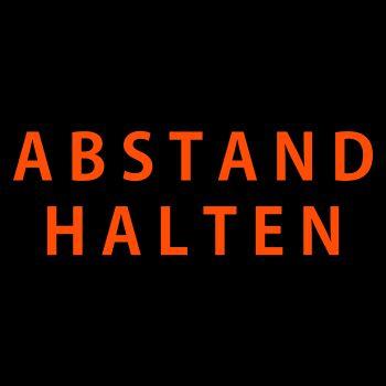Abstand halten in NEON Orange