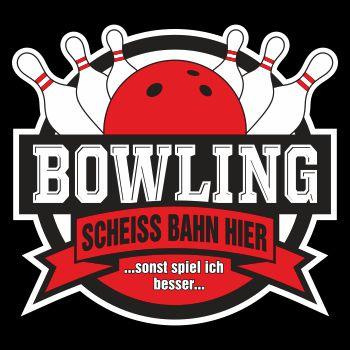 Bowling lustiges Motiv mit Pins und Strikes