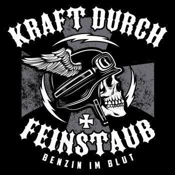 Biker Totenkopf Kraft durch Feinstaub