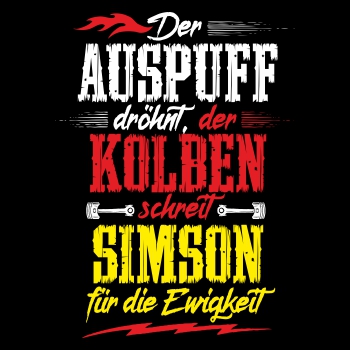 Benzin im Blut Simson Moped Spruch