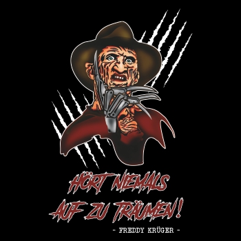 Horror Motiv Freddy Hört niemals auf zu träumen