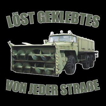 DDR NVA Militärfahrzeug Löst alles geklebtes von der Strasse