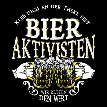 Bier Aktivisten Kleb dich an der Theke fest