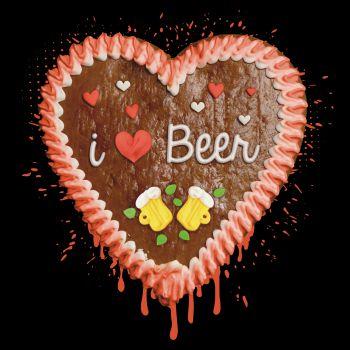 Lebkuchenherz I love Beer