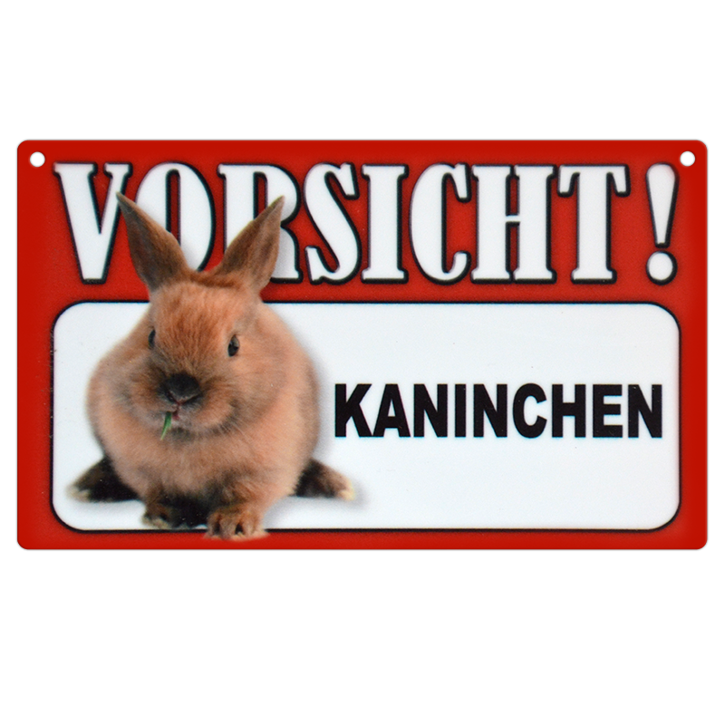 Warnschild Kaninchen