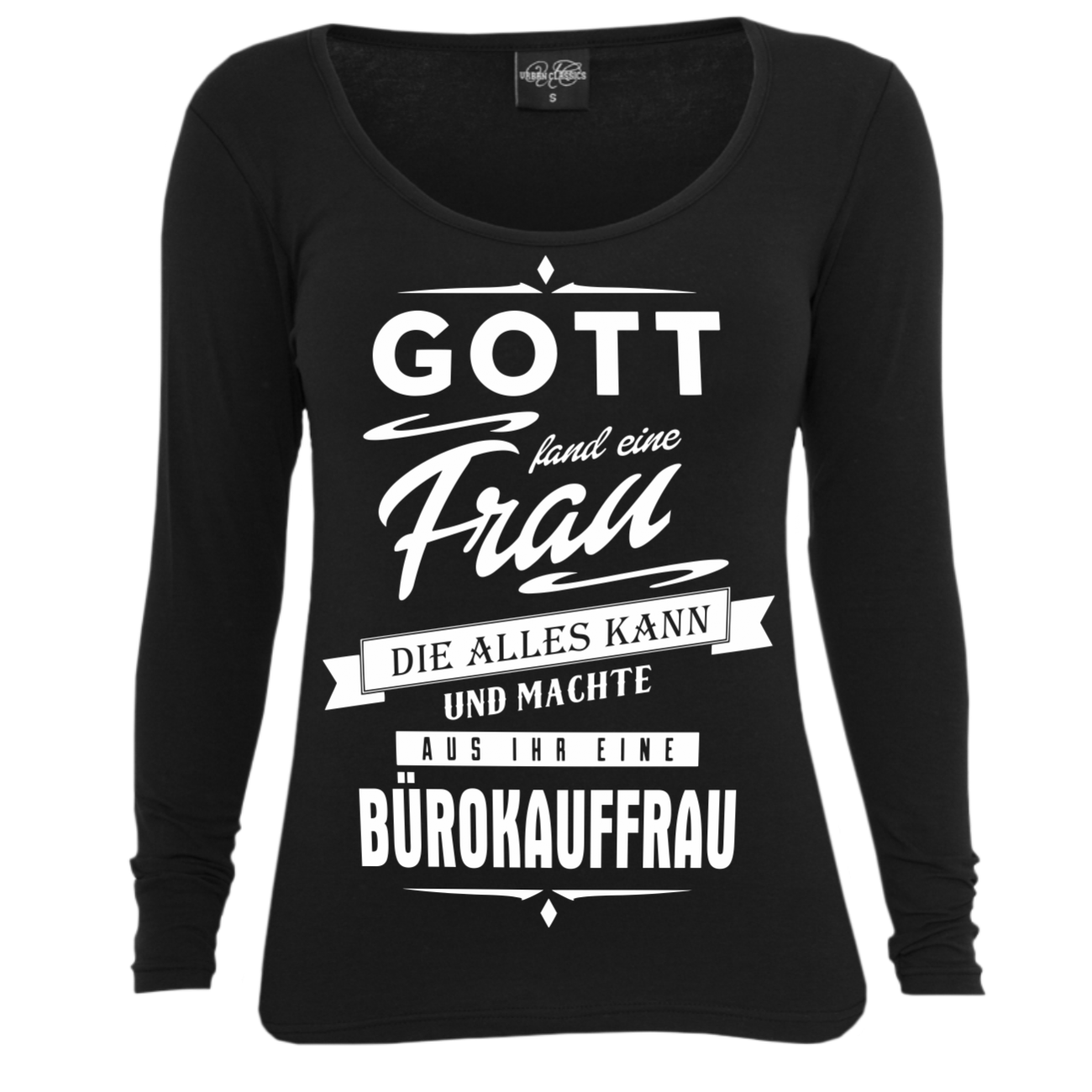 Frauen Damen Langarm Shirt Bürokauffrau Sekretärin Beruf Spruch lustig