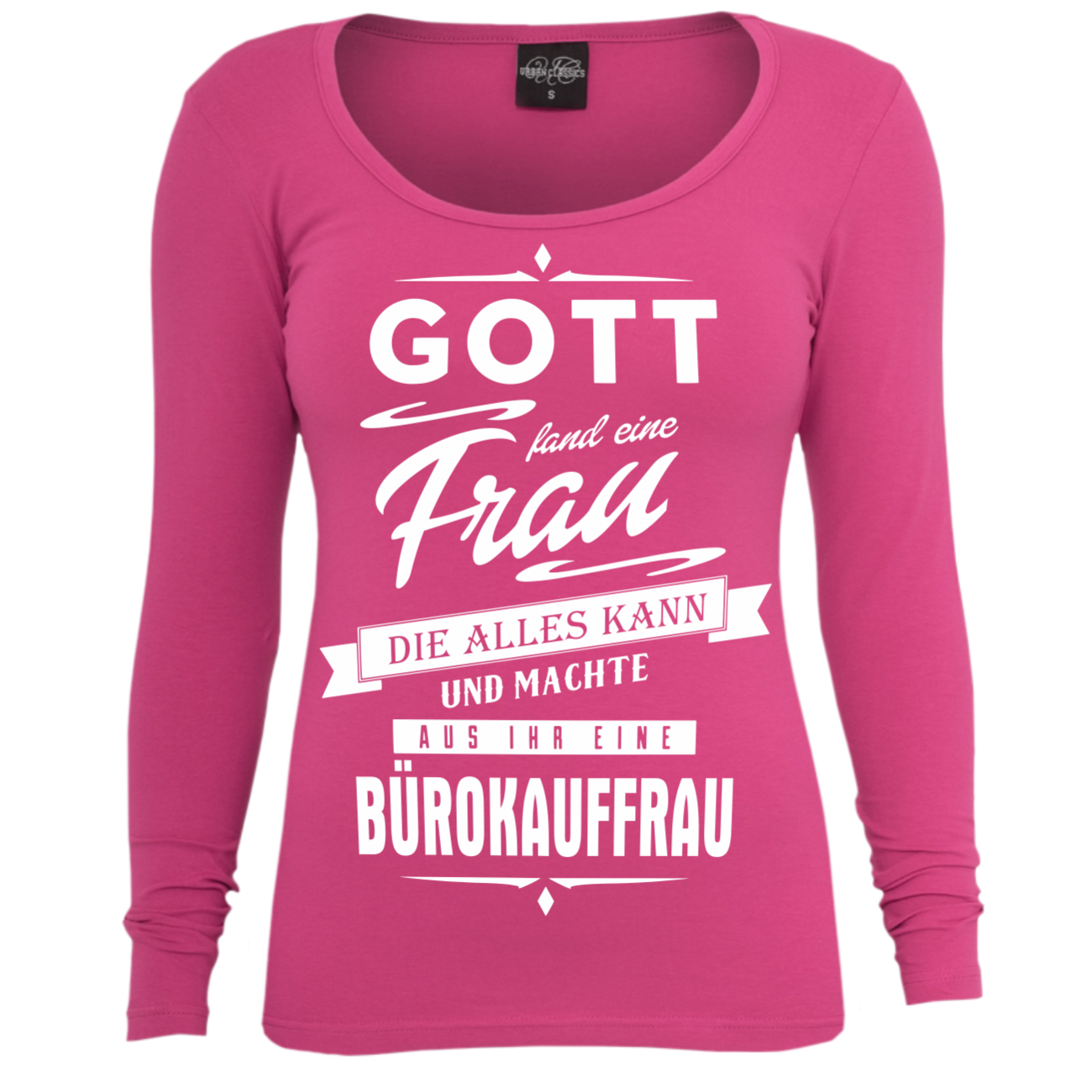 Frauen Damen Langarm Shirt Bürokauffrau Sekretärin Beruf Spruch lustig