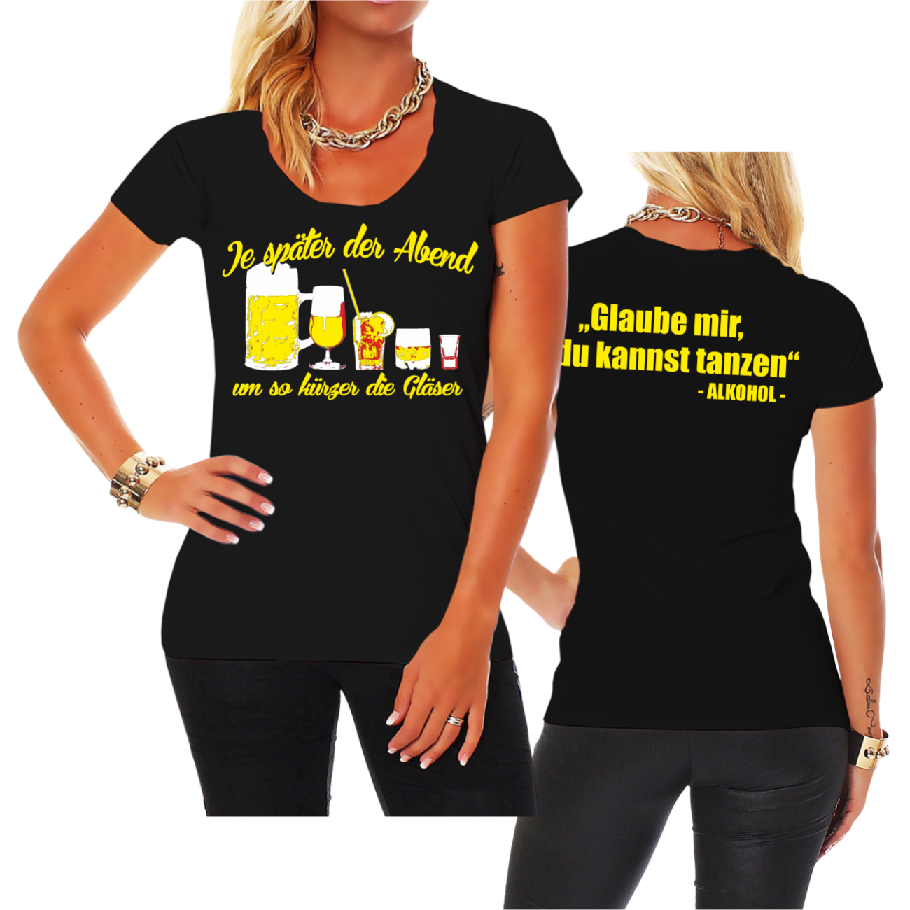 Frauen Damen TShirt Glaub mir du kannst tanzen Männertag Ballermann