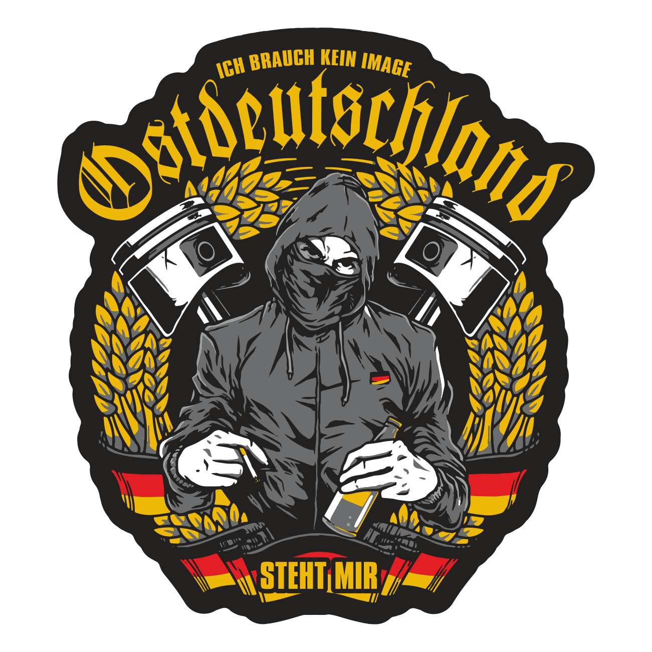 Aufkleber Ostdeutschland steht mir