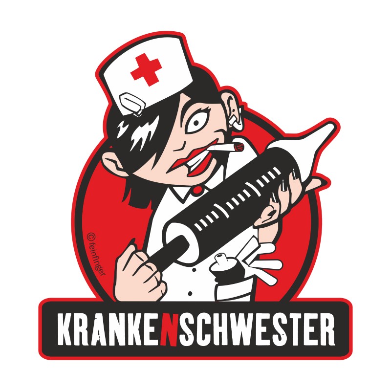 Aufkleber Wetterfest Krankenschwester 12 oder 35cm lustig beruf spruch