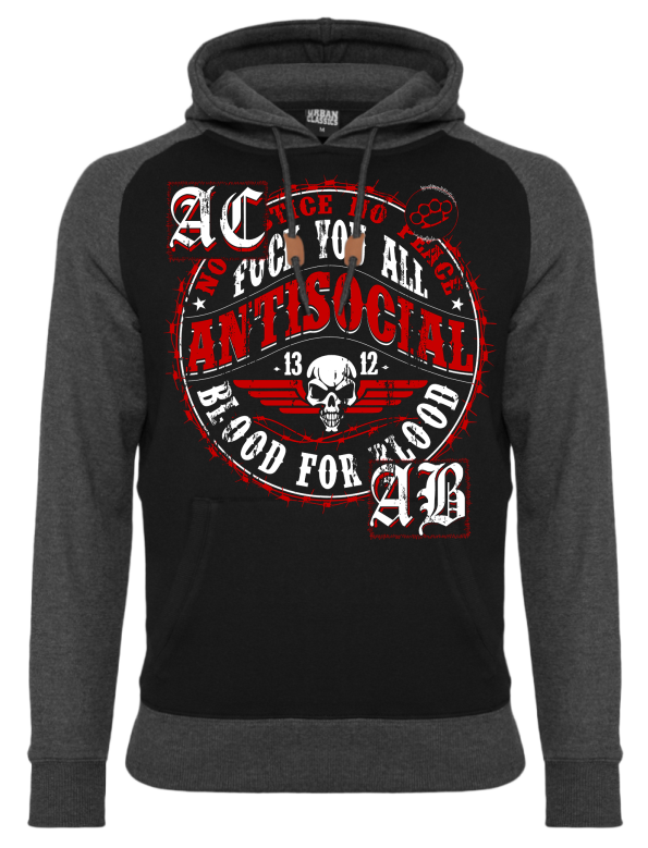 Problem Gelöst Hoodie Herren - Blood Bedruckt Oversize Sweatshirt Halloween